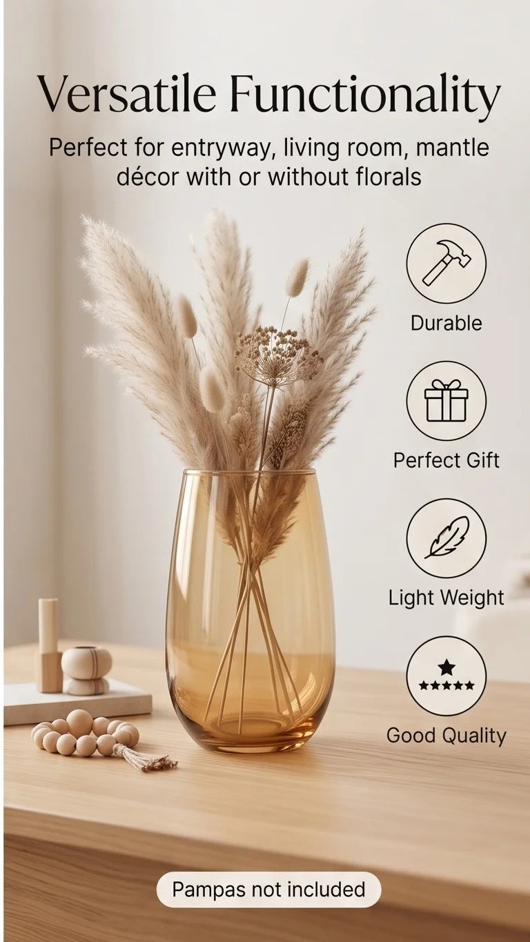 Jewel Egg Smooth Glass Vase — Hand-Blown Glass from Firozabad, India — Lifestyle Setting