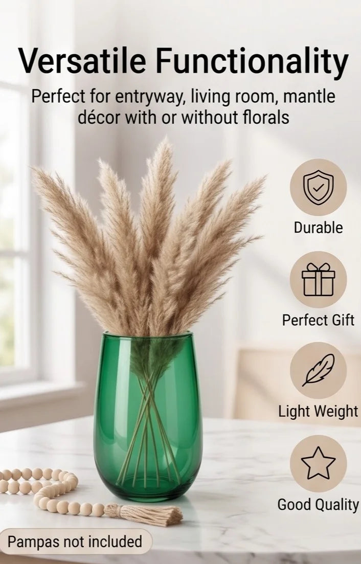 Jewel Egg Smooth Glass Vase — Hand-Blown Glass from Firozabad, India — Gifting Presentation