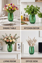 Jewel Egg Smooth Glass Vase — Hand-Blown Glass from Firozabad, India — Festive Styling