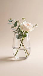 Pastel Egg Smooth Glass Vase — Hand-Blown Glass from Firozabad, India — Top View