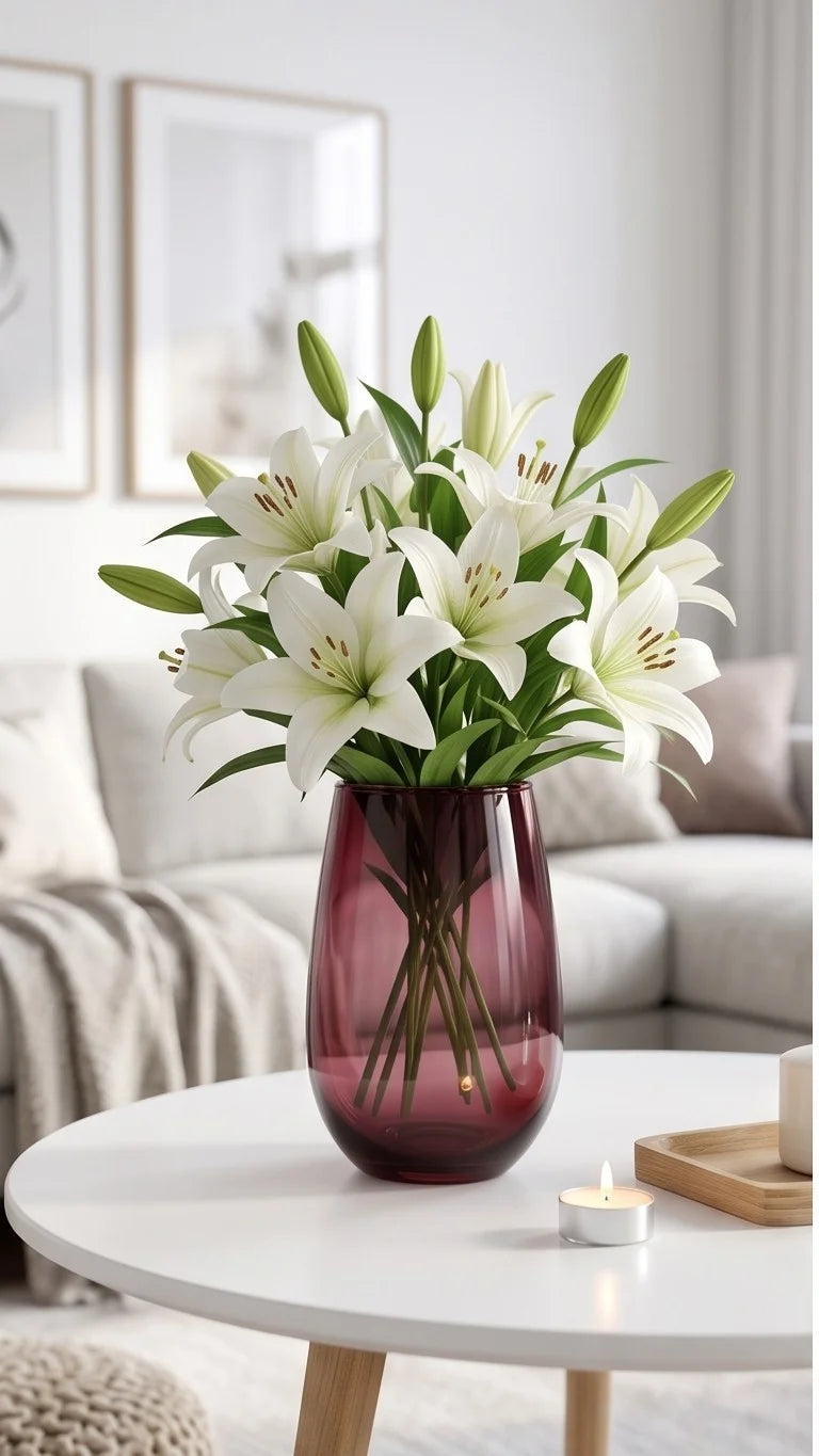 Pastel Egg Smooth Glass Vase — Hand-Blown Glass from Firozabad, India — Light & Shadow