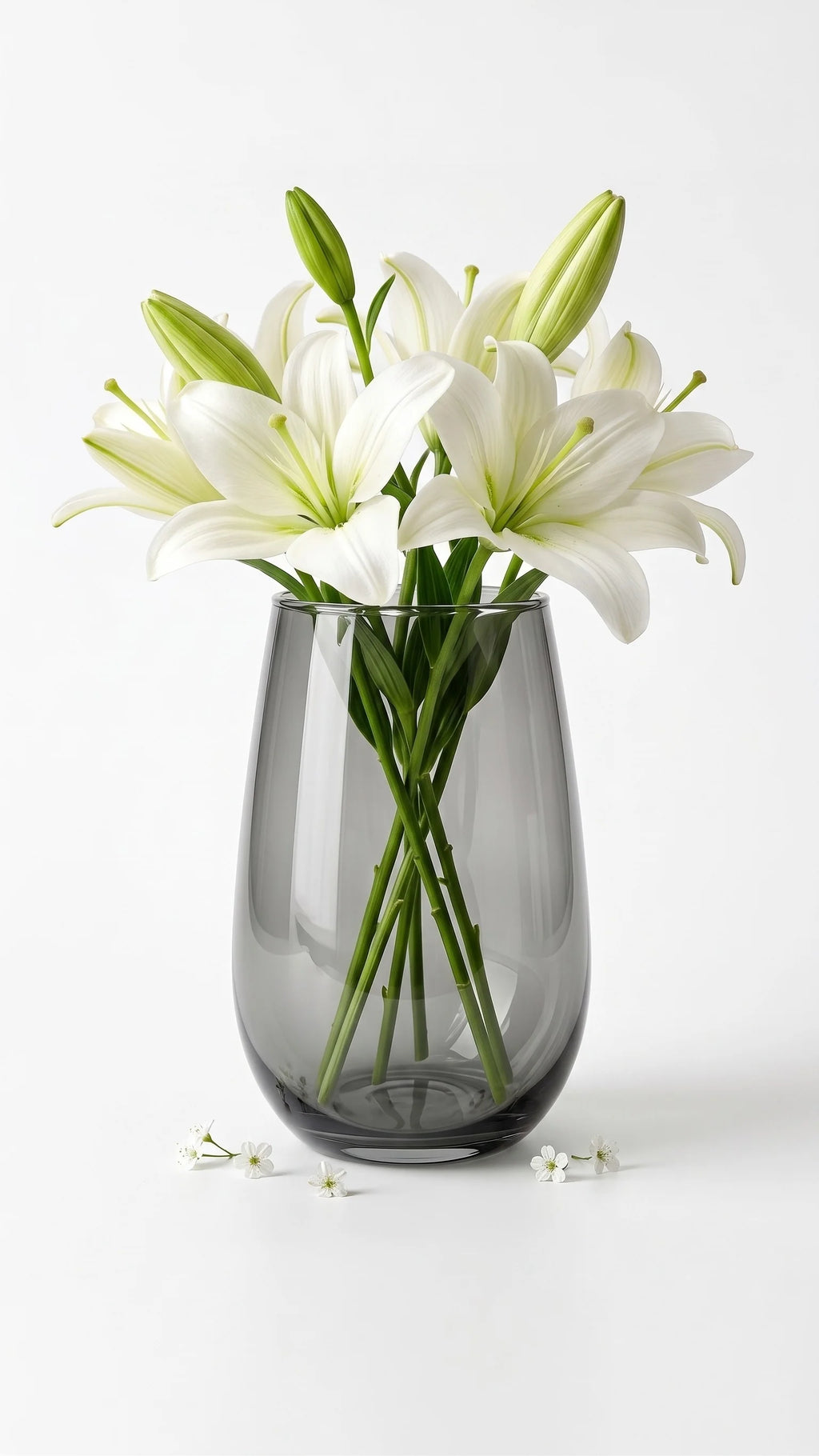 Pastel Egg Smooth Glass Vase — Hand-Blown Glass from Firozabad, India — Curated Display