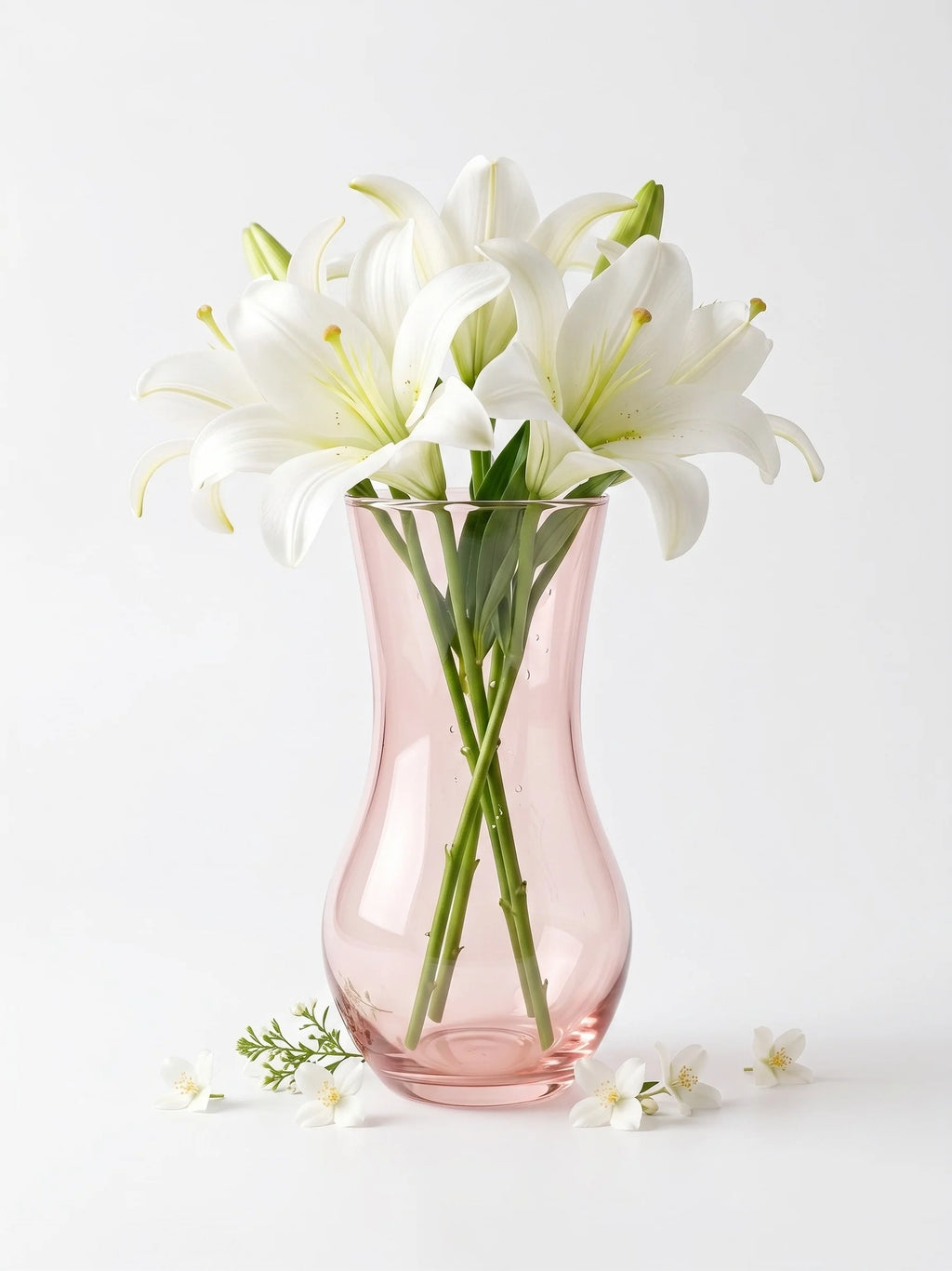 Pastel Curve Smooth Glass Vase — Hand-Blown Glass from Firozabad, India — Gifting Presentation