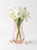 Pastel Curve Smooth Glass Vase — Hand-Blown Glass from Firozabad, India — Gifting Presentation