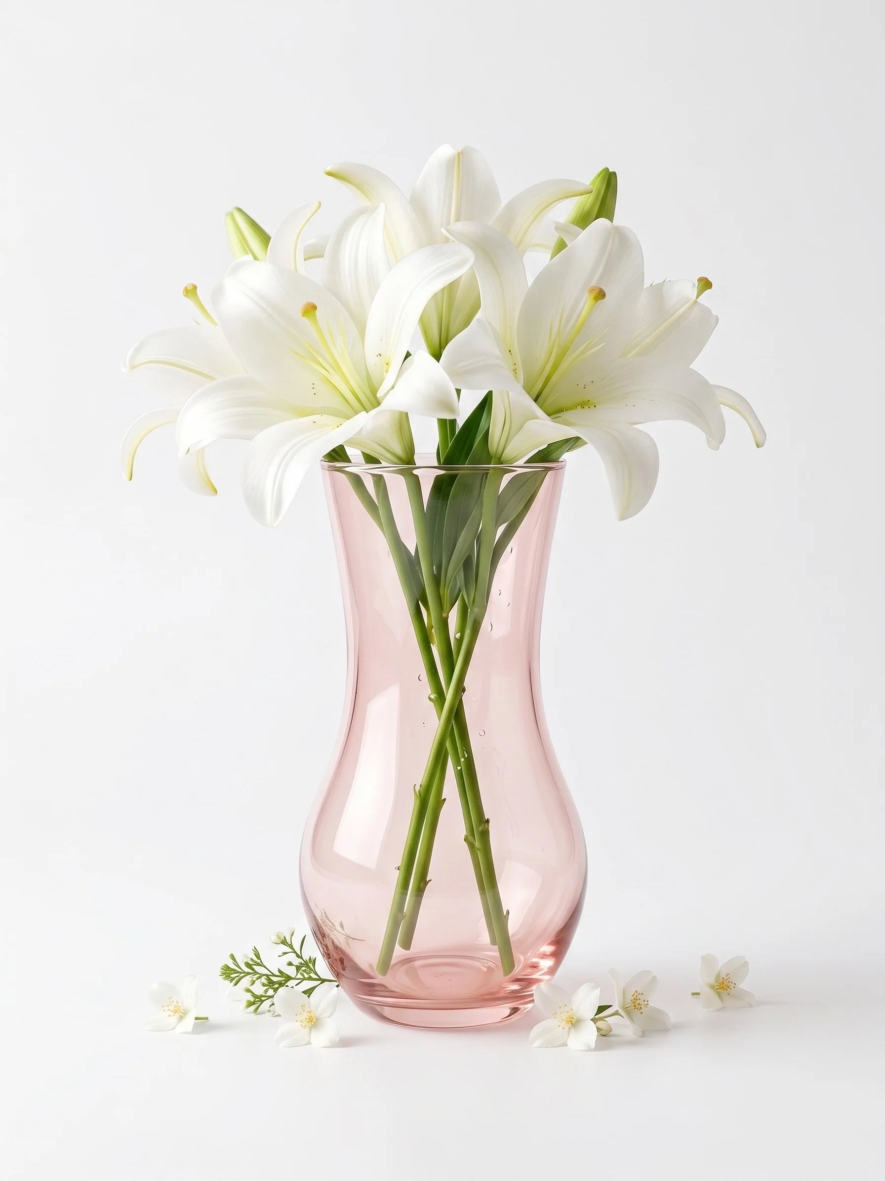 Pastel Curve Smooth Glass Vase — Hand-Blown Glass from Firozabad, India — Gifting Presentation