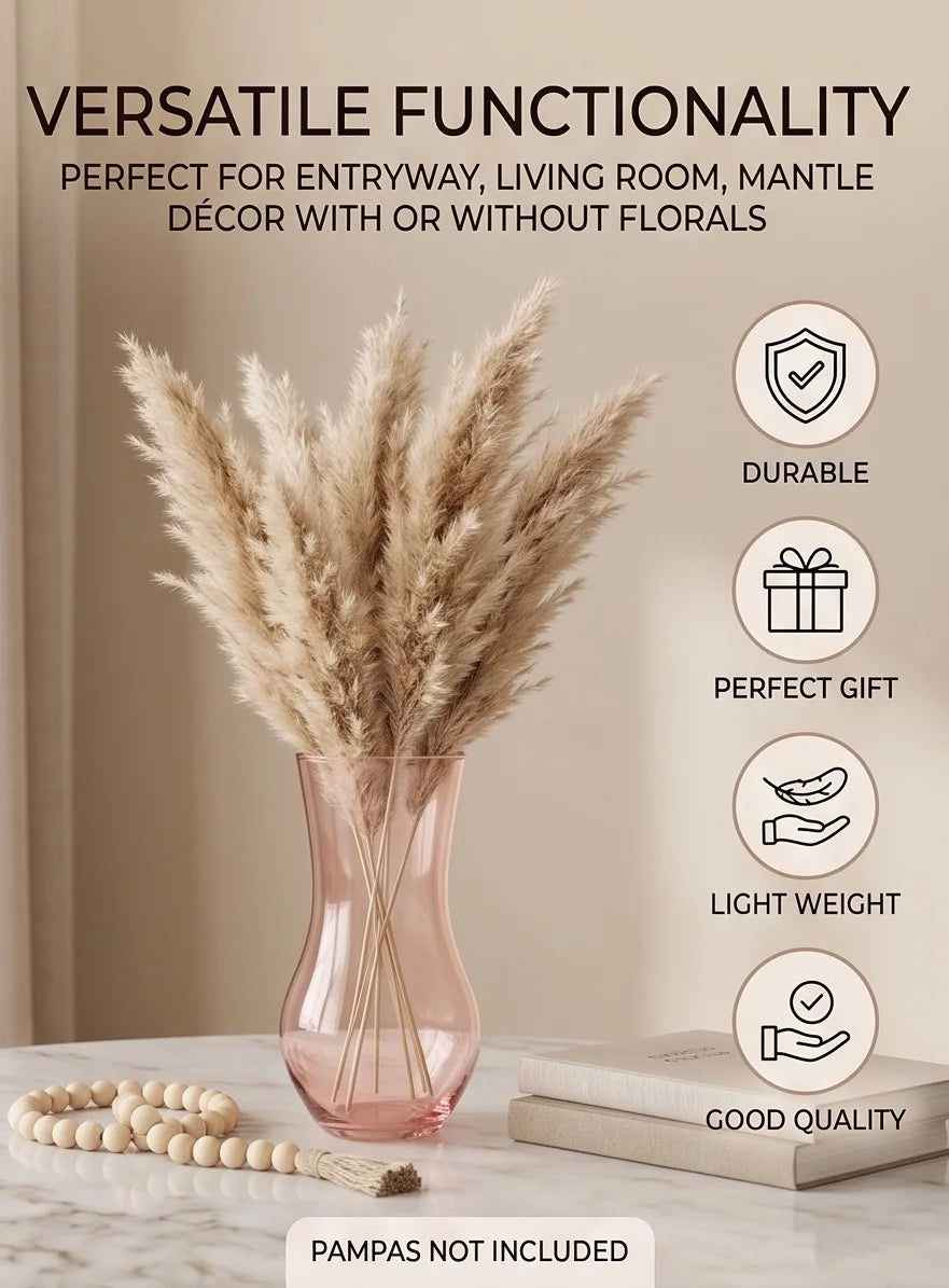 Pastel Curve Smooth Glass Vase — Hand-Blown Glass from Firozabad, India — In a Living Space