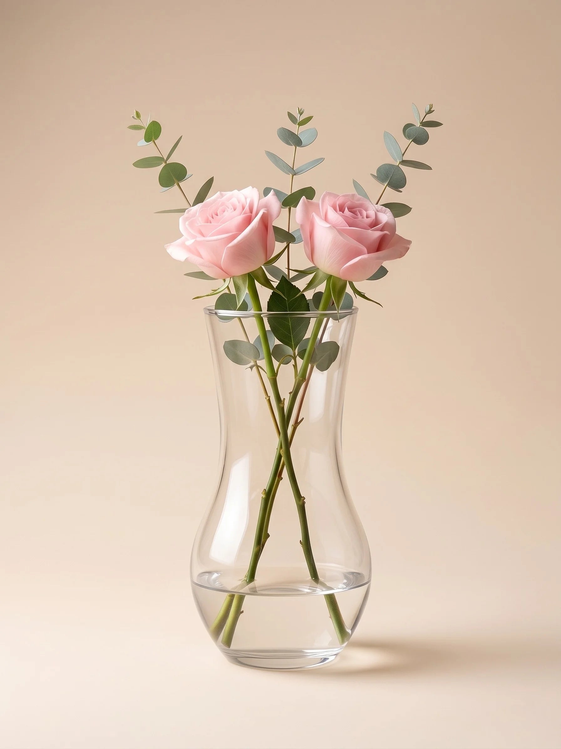 Pastel Curve Smooth Glass Vase — Hand-Blown Glass from Firozabad, India — Multi-Angle Showcase