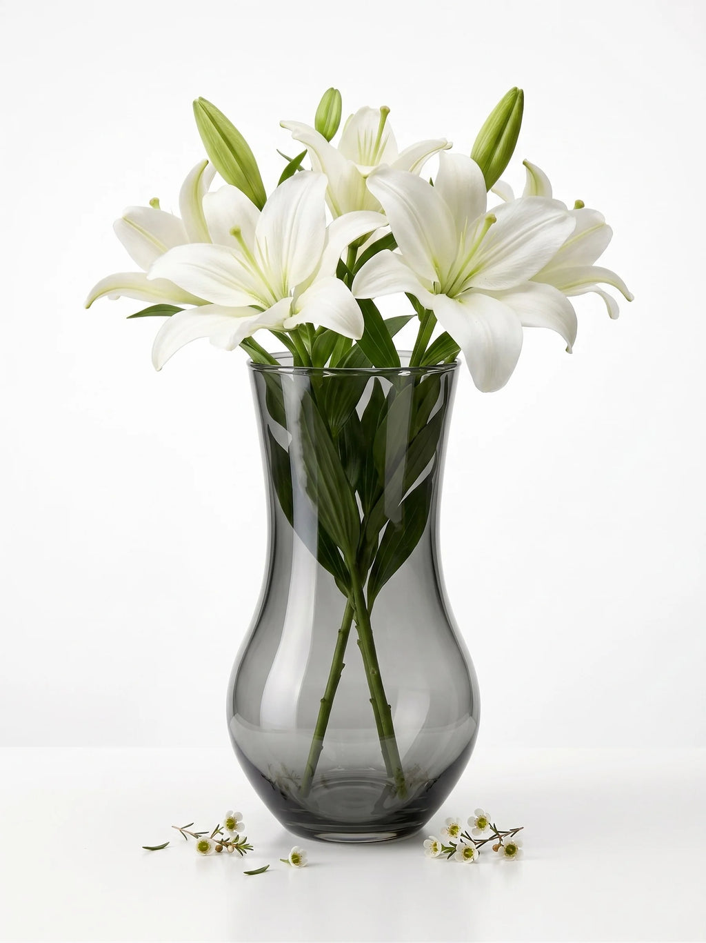 Pastel Curve Smooth Glass Vase — Hand-Blown Glass from Firozabad, India — Handcrafted Finish