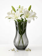 Pastel Curve Smooth Glass Vase — Hand-Blown Glass from Firozabad, India — Handcrafted Finish
