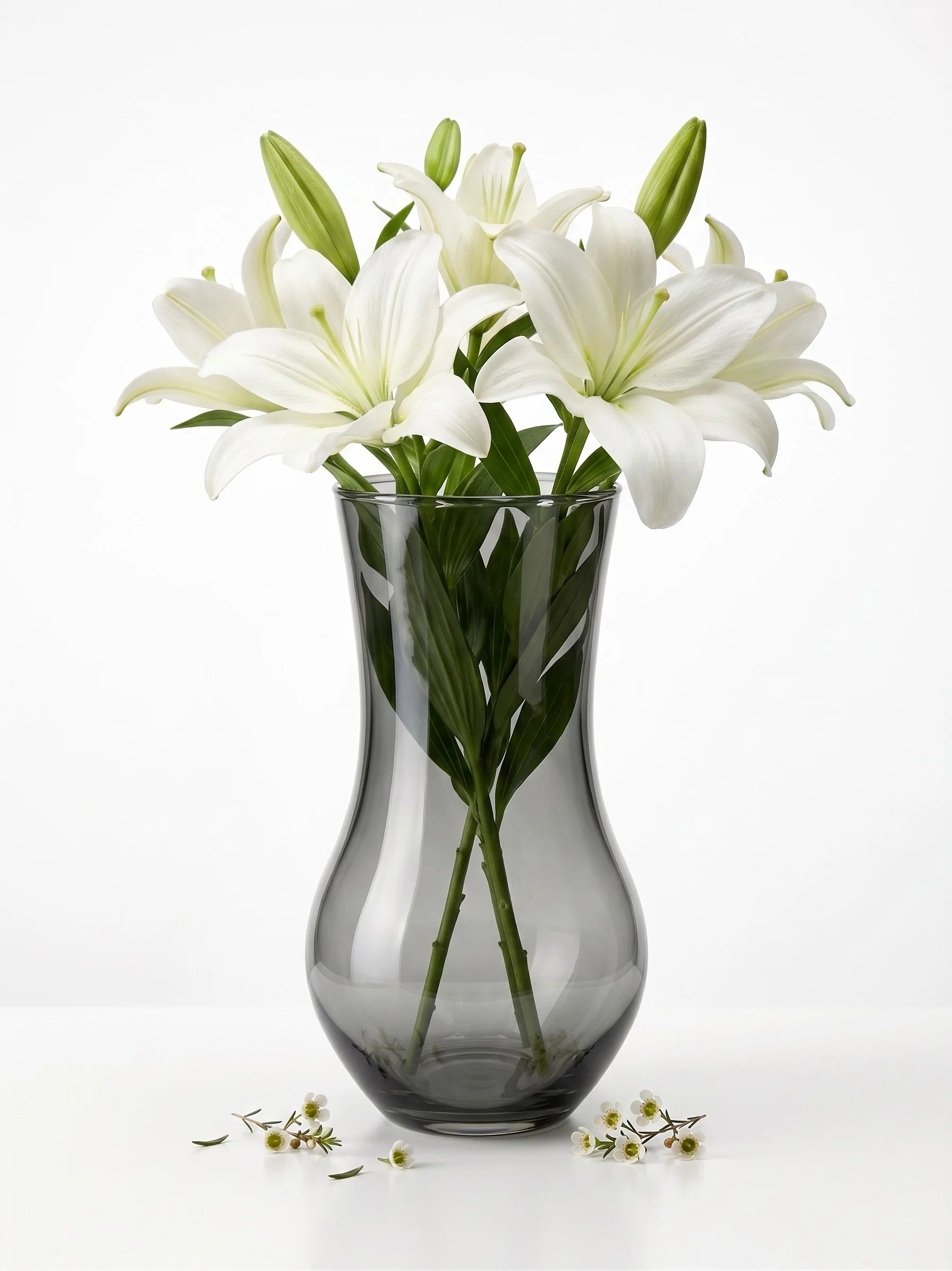 Pastel Curve Smooth Glass Vase — Hand-Blown Glass from Firozabad, India — Handcrafted Finish