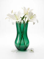 Curvy Bloom Smooth Glass Vase — Hand-Blown Glass from Firozabad, India — Handcrafted Finish