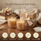 Diamond Glass Scented Candle Gift Set (Pack of 2)