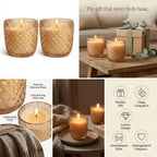 Diamond Glass Scented Candle Gift Set (Pack of 2)