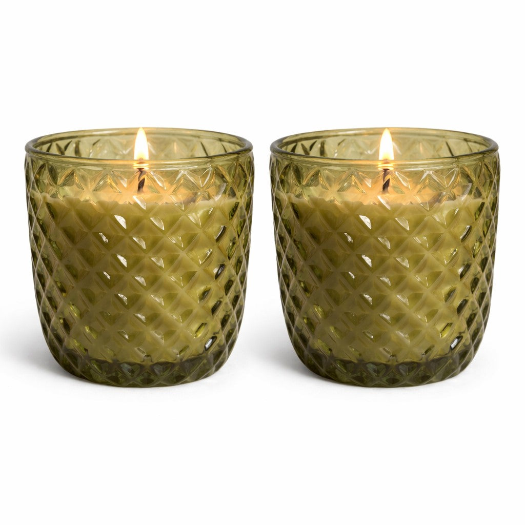 Diamond Glass Scented Candle Gift Set (Pack of 2)