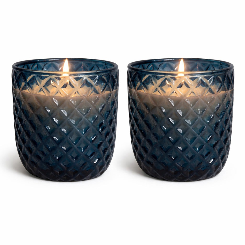 Diamond Glass Scented Candle Gift Set (Pack of 2)