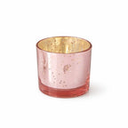 Sandalwood Mercury Glass Votive Soy Wax Candle | 4 Colours — Hand-Blown Glass from Firozabad, India — Texture & Craftsmanship