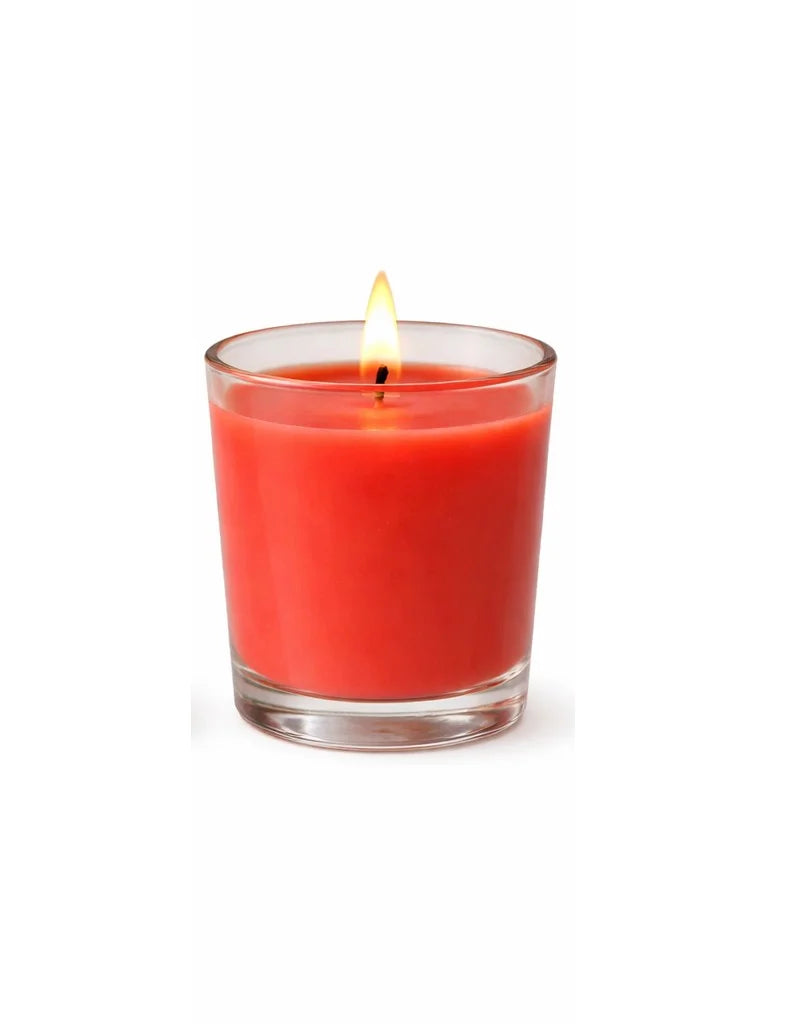 Rose Clear Glass Soy Wax Candle | Bright Colours — Pack of 2 — Hand-Blown Glass from Firozabad, India — Festive Styling