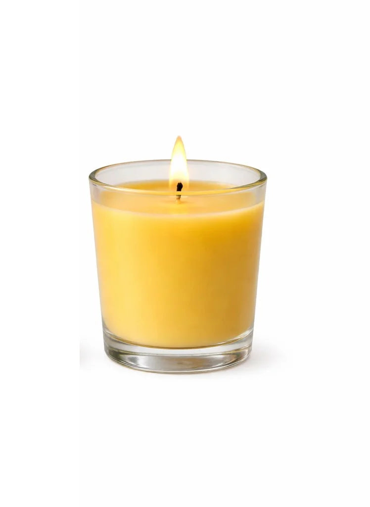 Rose Clear Glass Soy Wax Candle | Bright Colours — Pack of 2 — Hand-Blown Glass from Firozabad, India — Gifting Presentation