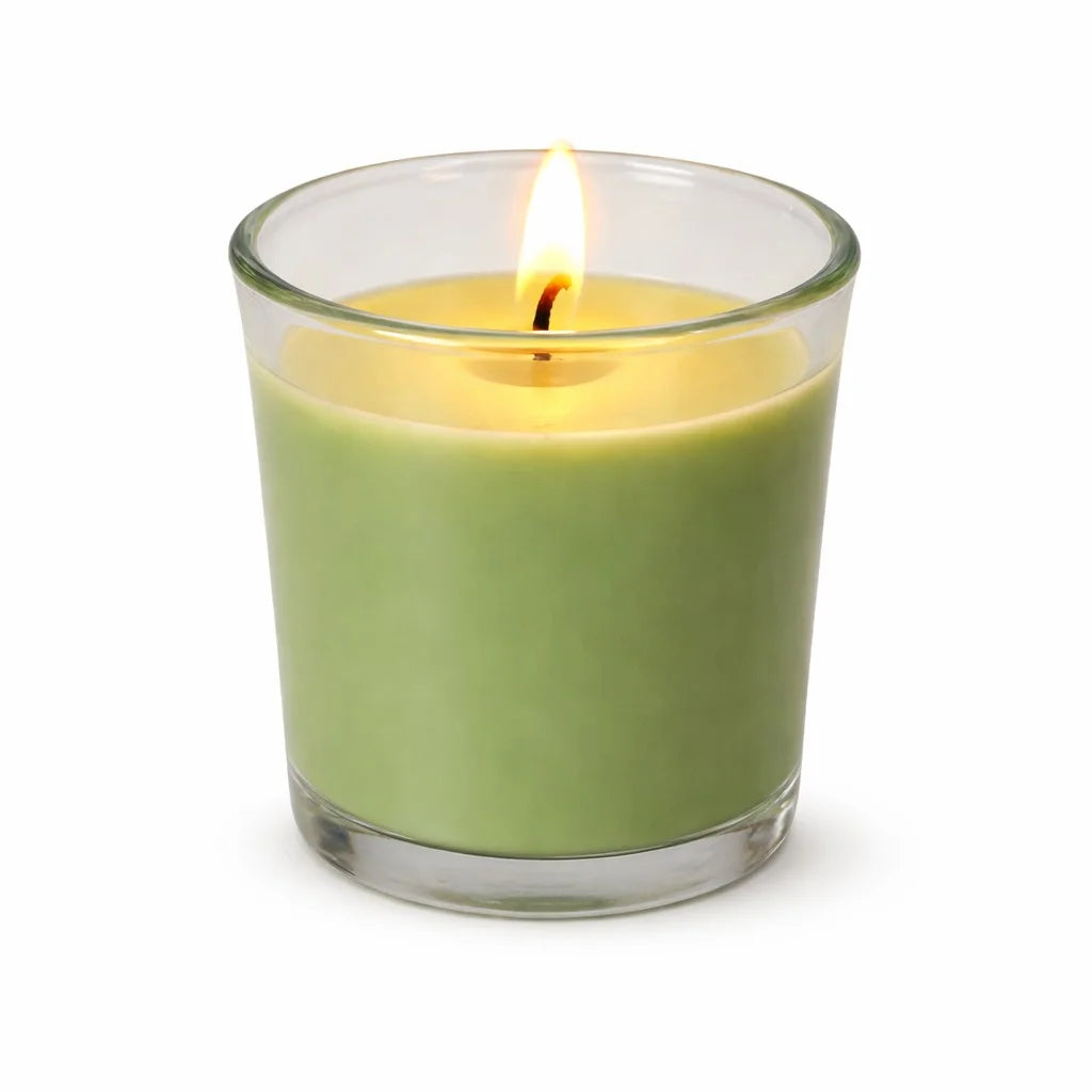 Rose Clear Glass Soy Wax Candle | Bright Colours — Pack of 2 — Hand-Blown Glass from Firozabad, India — Colour Variant