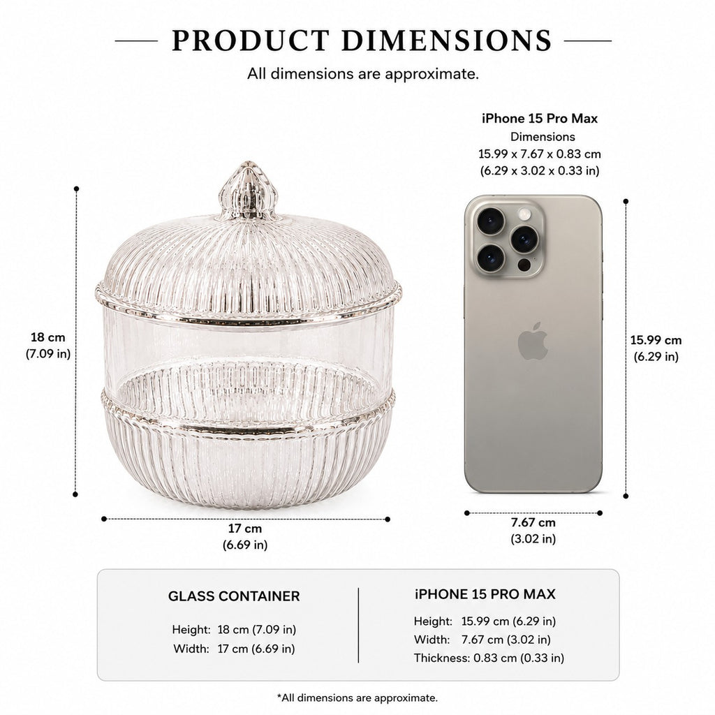 Ribbed Glass Dome Jar — Castle Crafts