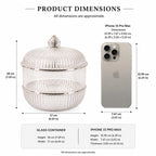 Ribbed Glass Dome Jar — Castle Crafts