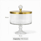 Glass Pedestal Drum Jar — Castle Crafts