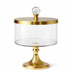 Glass Pedestal Drum Jar — Castle Crafts