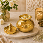 Hammered Metal Pot Jar | Matki Style — Castle Crafts