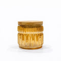 Cathedral Ribbed Glass Jar | Wood Lid — Castle Crafts