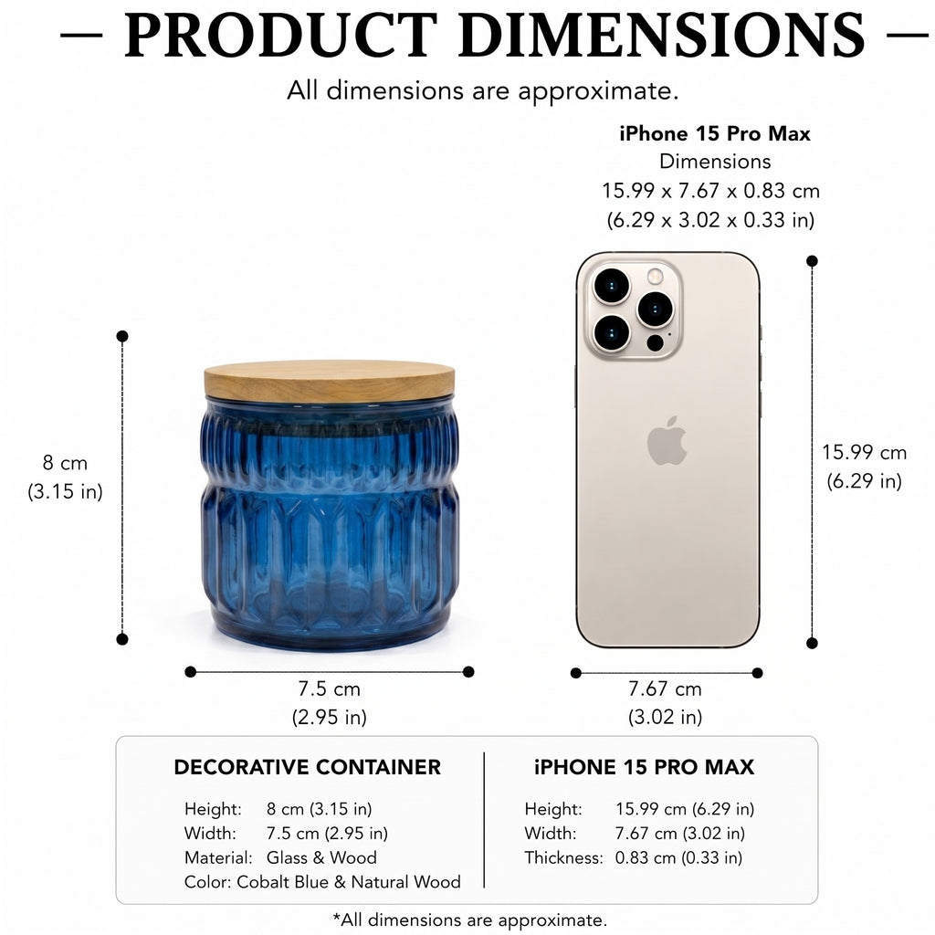Cathedral Ribbed Glass Jar | Wood Lid — Castle Crafts