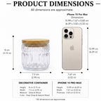 Cathedral Ribbed Glass Jar | Wood Lid — Castle Crafts