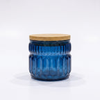 Cathedral Ribbed Glass Jar | Wood Lid — Castle Crafts