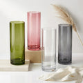 Nordic Tube Cylinder Glass Vase — Hand-Blown Glass from Firozabad, India | Floral Arrangements & Home Styling