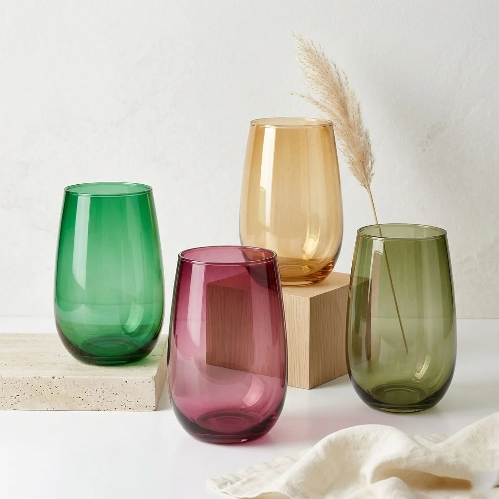 Jewel Egg Smooth Glass Vase — Hand-Blown Glass from Firozabad, India | Floral Arrangements & Home Styling