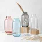 Nordic Wide Shoulder Glass Vase — Hand-Blown Glass from Firozabad, India | Floral Arrangements & Home Styling