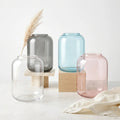 Misty Wide Jar Glass Vase — Hand-Blown Glass from Firozabad, India | Floral Arrangements & Home Styling