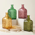 Jewel Gothic Embossed Glass Vase — Hand-Blown Glass from Firozabad, India | Floral Arrangements & Home Styling