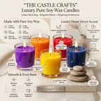 Vibrant Coloured Wax Mini Candle | Clear Glass | 5 Bold Colours | Pack of 2 & 6 — Castle Crafts