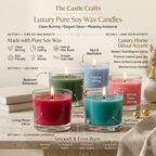 Fresh Tone Coloured Wax Candle | Clear Glass | 5 Vibrant Shades — Castle Crafts