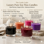 Dark Vivid Coloured Wax Candle | Clear Glass Votive | 5 Bold Shades — Castle Crafts