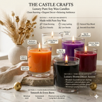 Moody Tone Coloured Wax Candle | Tall Clear Glass | 30Hr Burn | 5 Rich Shades — Castle Crafts