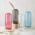 Serene Mist Capsule Glass Vase — Hand-Blown Glass from Firozabad, India | Floral Arrangements & Home Styling
