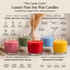 3-Wick Clear Glass Candle | Fresh Shades | 80Hr Burn — Castle Crafts