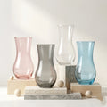 Pastel Curve Smooth Glass Vase — Hand-Blown Glass from Firozabad, India | Floral Arrangements & Home Styling