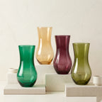 Curvy Bloom Smooth Glass Vase — Hand-Blown Glass from Firozabad, India | Floral Arrangements & Home Styling