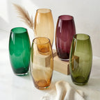 Smooth Pebble Oval Glass Vase — Hand-Blown Glass from Firozabad, India | Floral Arrangements & Home Styling