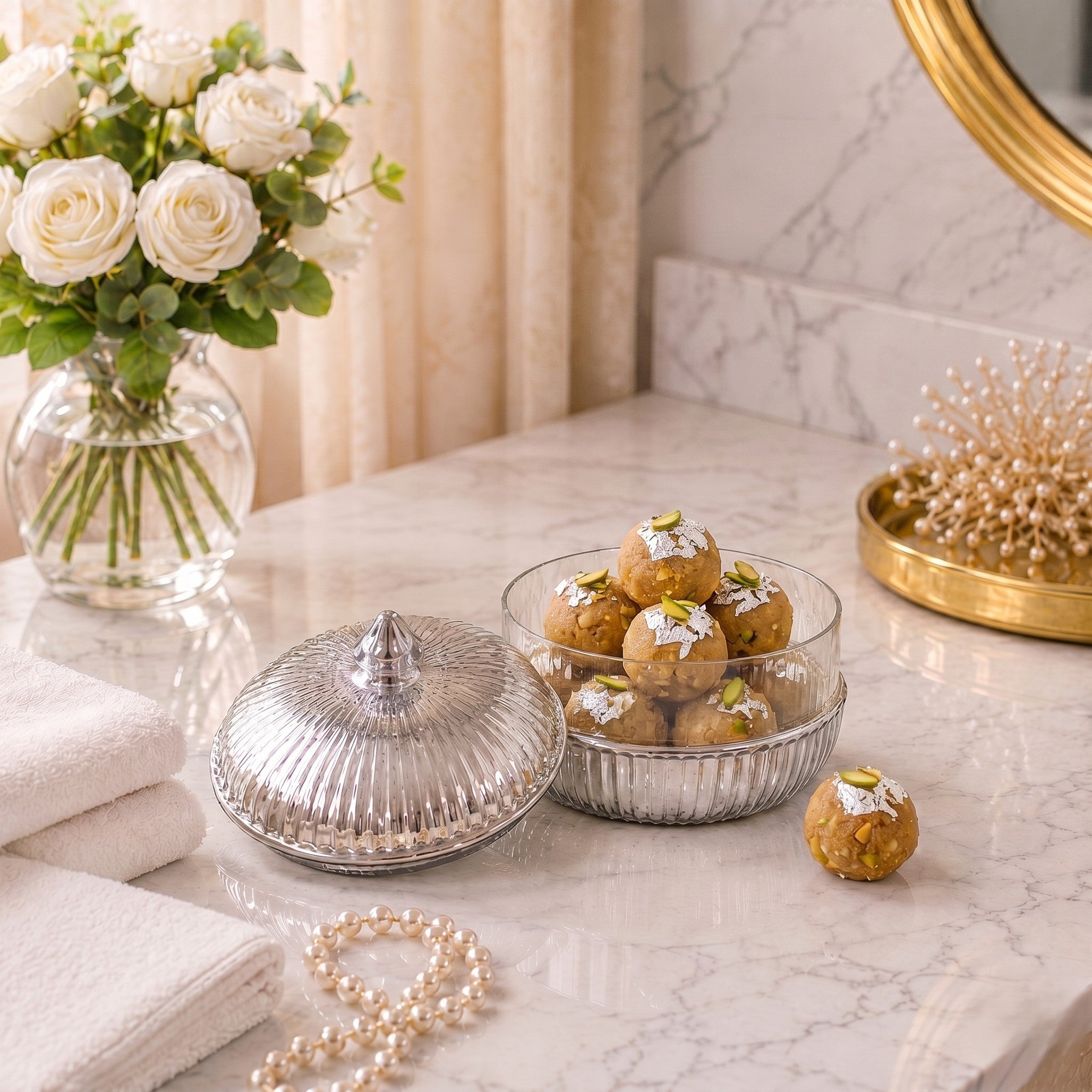 Ribbed Glass Dome Jar — Castle Crafts