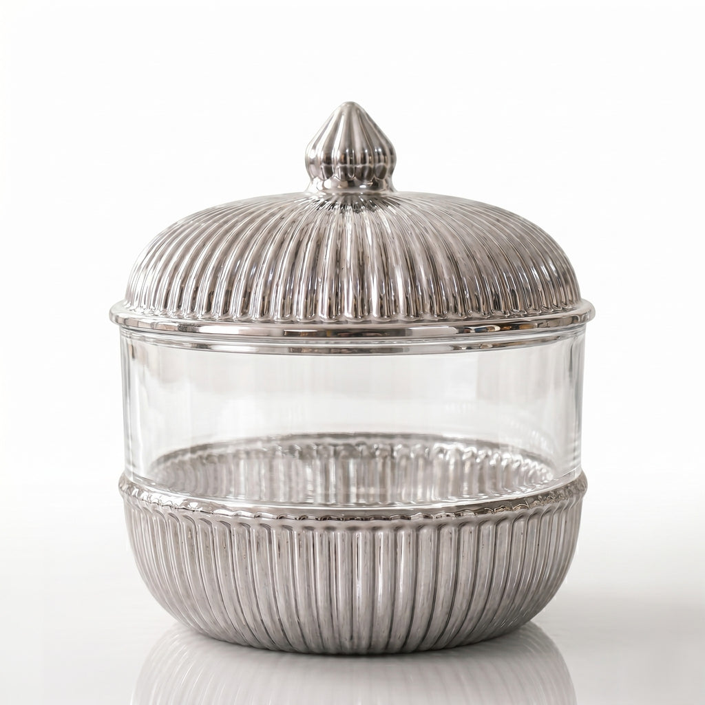 Ribbed Glass Dome Jar — Castle Crafts