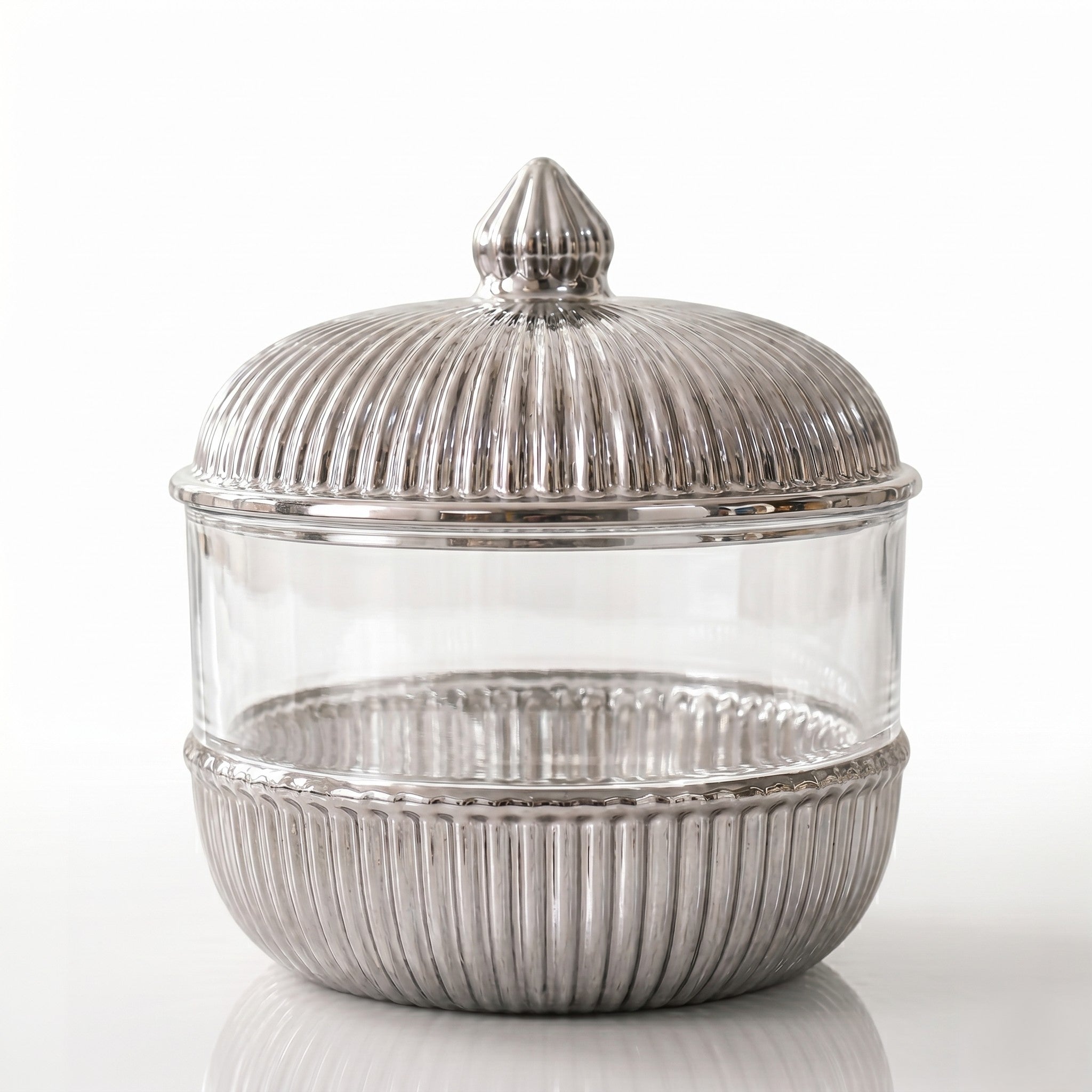 Ribbed Glass Dome Jar — Castle Crafts