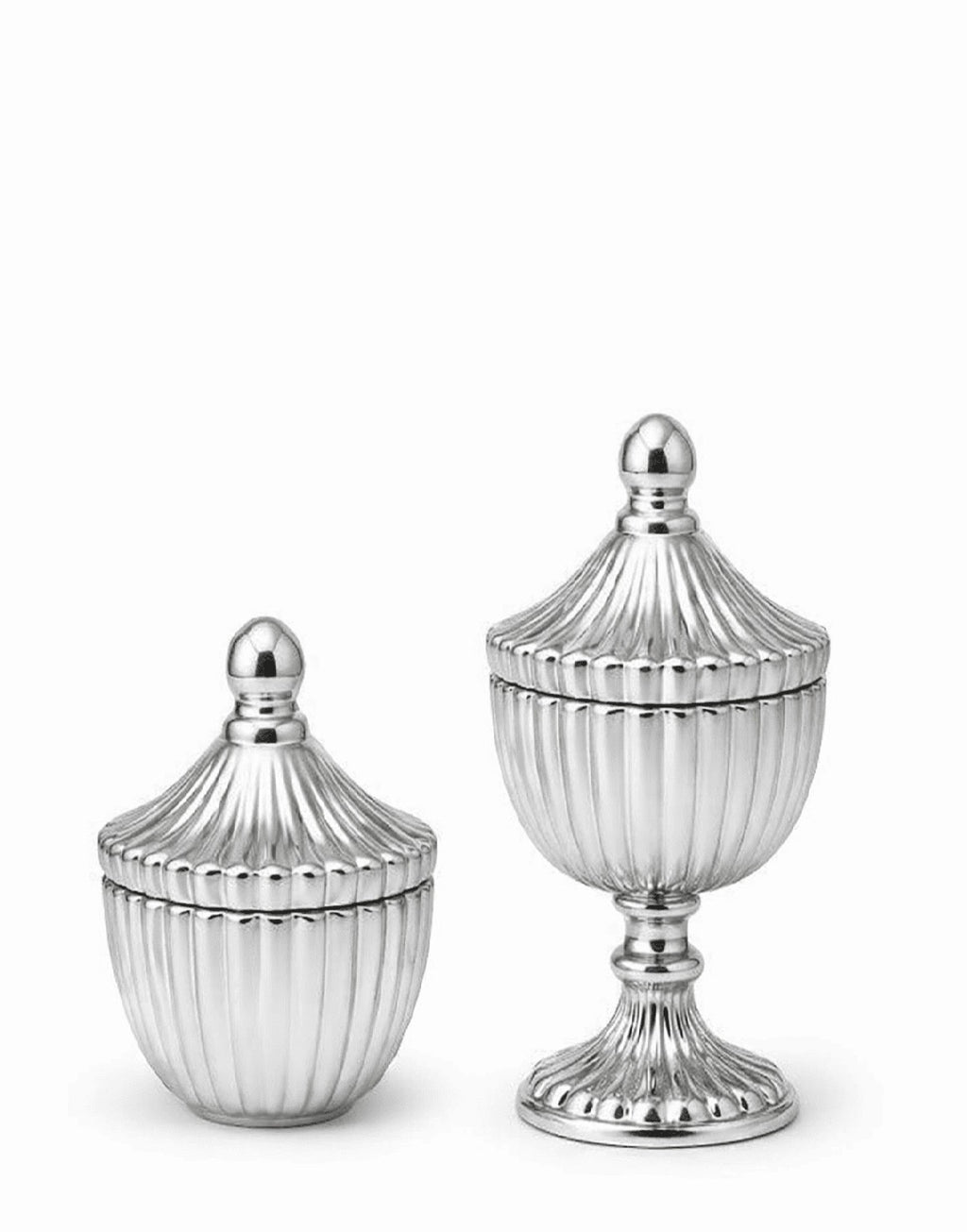 Ribbed Decorative Candy Jar | 2 Sizes x 6 Colours — Castle Crafts